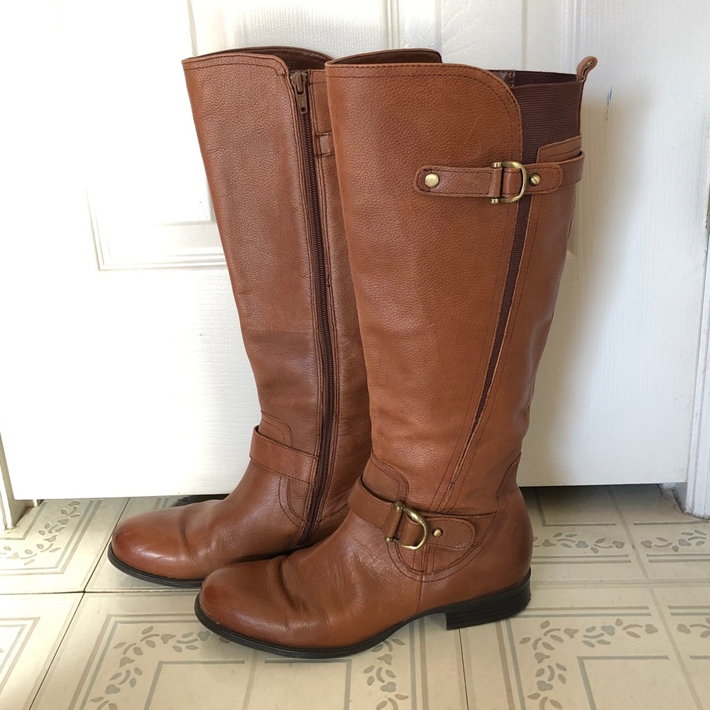 Naturalizer Brown Leather Riding Boots